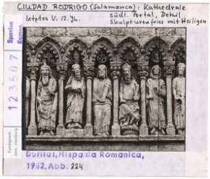Ciudad Rodrigo: Kathedrale, Südportal, Skulpturenfries mit Heiligen
