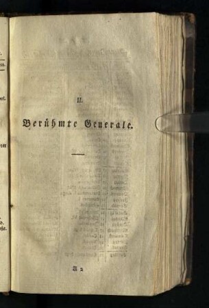 II. Beruehmte Generale