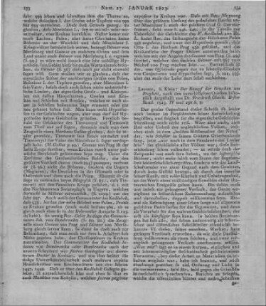 Gleich, F.: Der Kampf der Griechen um Freiheit. Bd.1. Nach den Quellen historisch dargestellt. Leipzig: Klein 1823