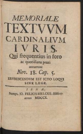 Memoriale Textuum Cardinalium Iuris