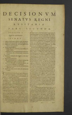 Decisio I. - XXXV.