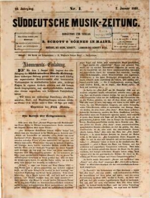 Süddeutsche Musik-Zeitung. 10, 10. 1861