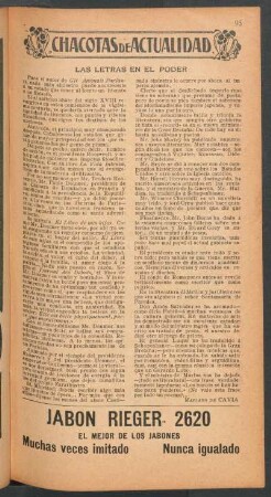 Las letras en el poder : Chacotas de actualidad