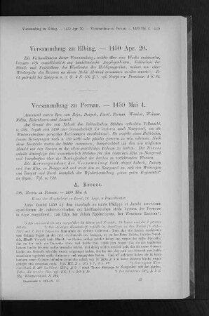 Versammlung zu Elbing. - 1450 Apr. 20.
