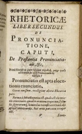 Liber Secundus De Pronunciatione.