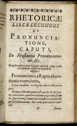 Liber Secundus De Pronunciatione.