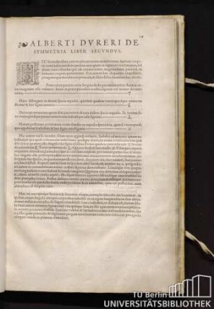 2. Alberti Dureri De Symmetria Liber Secundus.