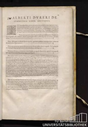 2. Alberti Dureri De Symmetria Liber Secundus.