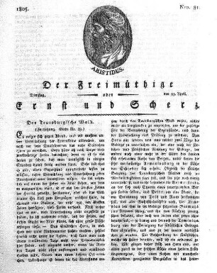 Nro. 81, Dienstag, den 23. April 1805