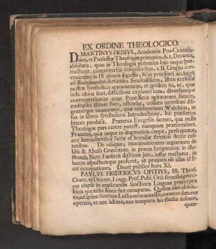 Ex Ordine Theologico.