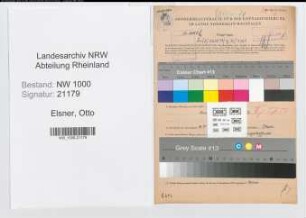 Entnazifizierung Otto Elsner, geb. 30.07.1905 (Vertreter)