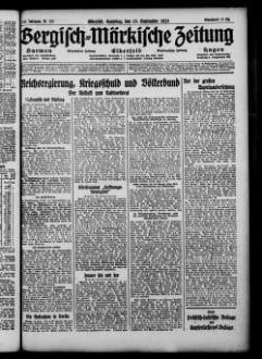 Bergisch-märkische Zeitung. 1924-1938