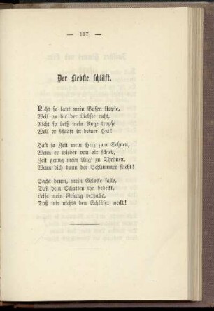 Der Liebste schläft