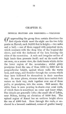 PHYSICAL FEATURES AND PHENOMENA - VOLCANOES