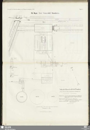 Tafel I. Ch. Beyer, Neue Gasanstalt Mannheim