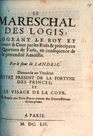 Le marechal des logis