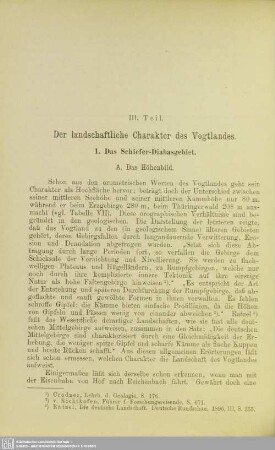 III. Teil. Der landschaftliche Charakter des Vogtlandes
