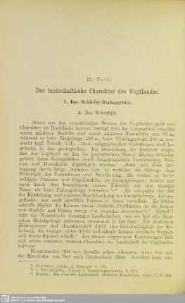 III. Teil. Der landschaftliche Charakter des Vogtlandes