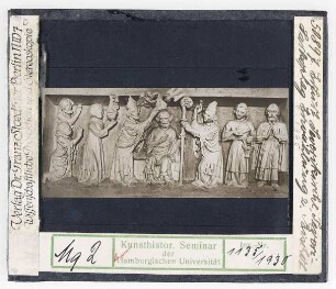 Erfurt, Severikirche: Severisarkophag: Erwählung des heiligen Severus zum Bischof (Stoedtner-Nr. 50897)