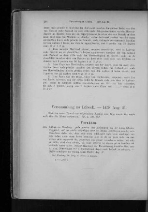 Versammlung zu Lübeck. - 1438 Aug. 21.