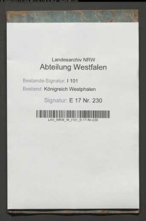 Rechnung über die Holtkampische Fundation für 1802-1805