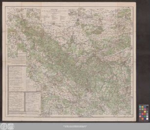 Wegekarte des Thüringer- und Frankenwaldes und ihrer Vorlande