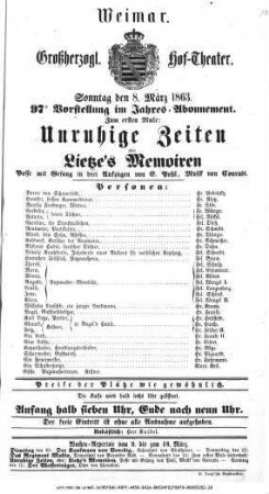 Unruhige Zeiten oder Lietzes Memoiren