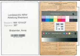 Entnazifizierung Anna Brabender , geb. 14.05.1880 (Spediteurin)
