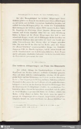 1. Abschnitt. Die tertiären Ablagerungen am Fusse des Mannharts