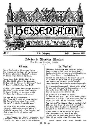 No. 21, 1. November 1906