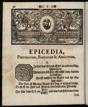 54-67, Epicedia Patronorum, Fautorum & Amicorum.