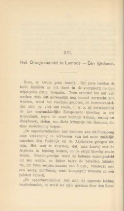 XVI. Het Oranje-vaandel te Lemboe. - Een lijkdienst