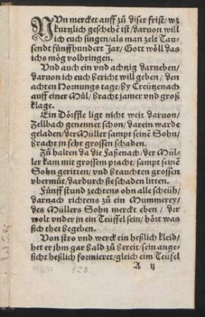 NVn mercket auff zu diser frist/ wz || kurtzlich geschehe ist/