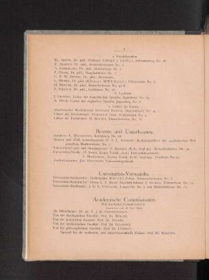Academische Commissionen.