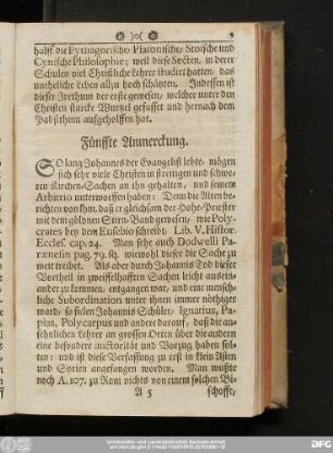 Fünffte Anmerckung.