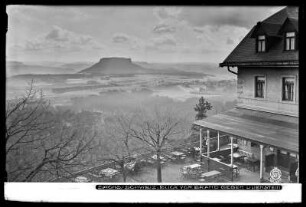 Sächsische Schweiz, Blick vom Brand-Gasthaus gegen Lilienstein