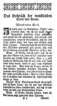 Das Gespräch der wandlenden Seele mit Adam.