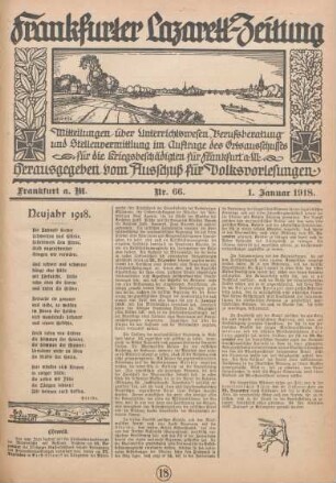 1918: Frankfurter Lazarett-Zeitung