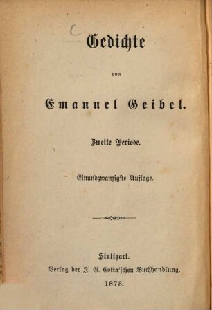 Gedichte von Emanuel Geibel, 2
