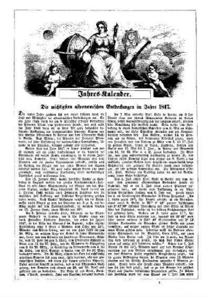 ¬Die¬ wichtigsten astronomischen Entdeckungen im Jahre 1847 : wichtigsten astronomischen Entdeckungen im Jahre 1847