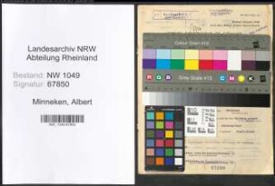 Entnazifizierung Albert Minneken , geb. 07.10.1910 (Verwaltungsangestellter)