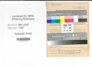 Entnazifizierung Ernst Salewski , geb. 15.04.1912 (Hauer)