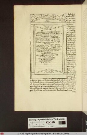 [Tafel mit lateinischer Inschrift]