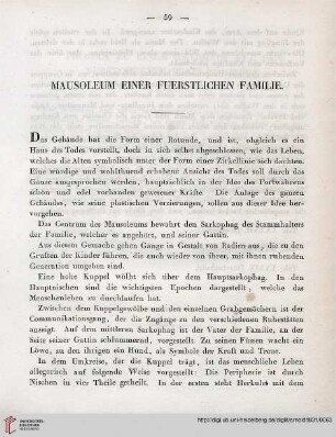 Mausoleum einer fuersterlichen Familie