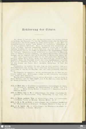 Erklärung der Citate