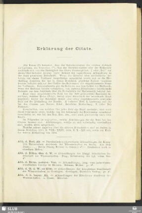 Erklärung der Citate
