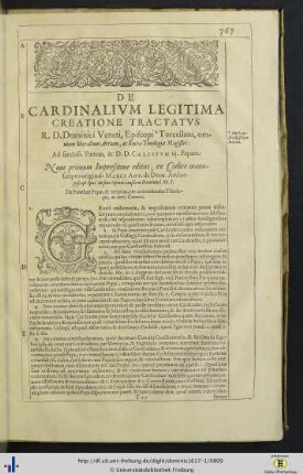 De cardinalium legitima creatione tractatus.