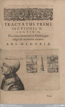 Portio III. De animae memorativae scientia, quae vulgo ars memoriae vacatur.