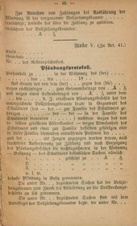Muster V. (Zu Art. 41)