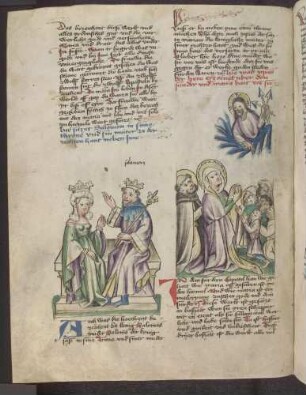Salomo mit seiner Mutter auf dem Thron (Kapitel 36); Marias Fürbitte für die Sünder (Kapitel 37)